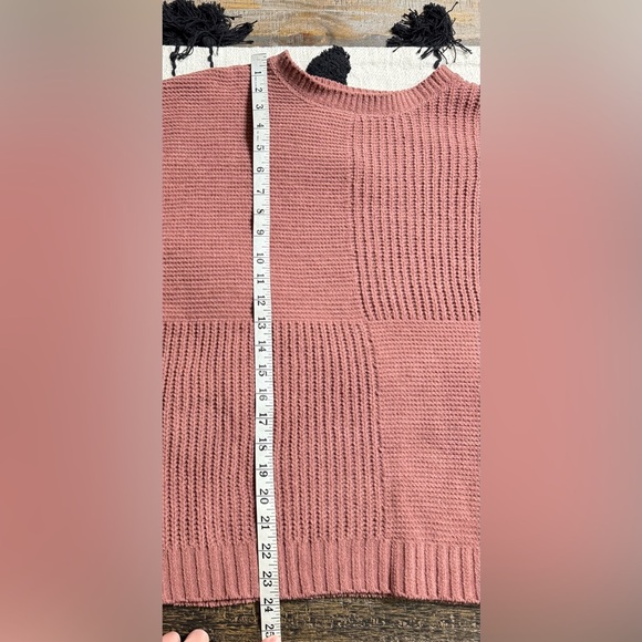 Maurices Mauve Textured Crew Neck Sweater - Picture 7 of 7